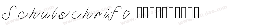 Schulschrift 1995字体转换
